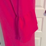 Belongsci| Magenta pink lined dress with ruffled 3/4 sleeve Size M Photo 3