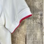 Magnolia Lane Tech 50+ UPF White Medium Polo w/Pink Trim Photo 4