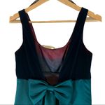 Vintage 1980s Regency Formal Gown Maxi Dress Size 3/4 Ombre teal and burgundy Photo 4