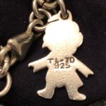 Sterling Silver Link Charm Bracelet with 3 Charms Photo 6