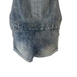 No Boundaries  Women's Size Large 11-13 Relaxed Fit‎ Short Bib Overalls Photo 3