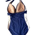Downeast NWT  Footbridge Beach One Piece Swimsuit in Marine Blue Size Medium Photo 1