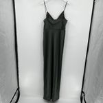 BHLDN  Freya Satin Charmeuse Maxi Slip Dress Moss Green Bridesmaid Size 14 NWT‎ Photo 5