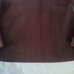 Jones New York  Womens M Sweater Jacket Faux Suede Knit Sleeves Brown Full Zip Photo 7