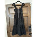 CROSBY by Mollie Burch  Lace Patterened Black Midi Dress Size XS Photo 5