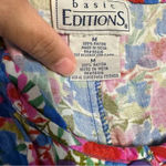 basic editions Basic Edition vintage women's medium floral romper Photo 2