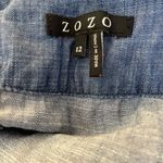 Zozo Women’s Chambray Denim Lyocell Flounce Skirt Size 12 Blue A Photo 6