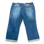 L&B  Blue Distressed High Rise cropped Women’s Plus Jeans Size 22 New Photo 3