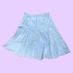 Newport News Vintage 90s y2k boho knee length embroidered white linen skirt π₯ Photo 2