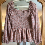 Dress Up size large Floral Smocked top Photo 0