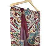 Boho paisley print lightweight scarf wrap multicolor fringe edge women OS Photo 1