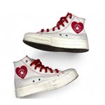 Converse Chuck Taylor Womens 8.5 / Mens 6.5 High Top Shoes Hearts White 152620C Photo 2