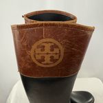 Tory Burch  Leather Rubber Diana Equestrian Riding Boots in Black Brown Size‎ 8 Photo 2