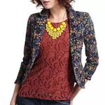 Anthropologie Cartonnier Floral Dusk Garden Corduroy Blazer Jacket W1122 Sz 8 Photo 2
