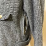 Grey moto zip up jacket with button Photo 2