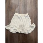 FP Beach Free People Skirt XS Ruffle Hem Textured Knit Mini Cream Photo 1
