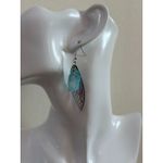 Blue & Lavender Wing Earrings NWT 2.5" Photo 1