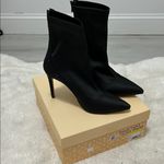 Jewel Badgley Mischka Joss Black Rhinestone Heeled Booties Size 9 Photo 4