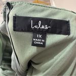 Lulus  Small Radiant Charisma Sage Brush Chiffon Ruched Tie-Strap Maxi Dress 1X Photo 6