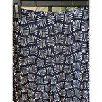 Cato Navy White Geometric Print Bell Bottom Pants Size S Stretch Flare Boho Photo 7