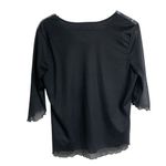 Cactus Shirt Womens Medium Purple Top Leopard V Neck Butterfly Sheer Ruffle Blue Photo 1