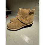 Eileen Fisher Cargo Womens 8 Shoes Brown Suede Wedge Heel Side Zip Ankle Bootie Photo 9