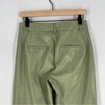 Avec Les Filles  Sage Green Soft‎ Faux Leather High Rise Straight Leg Pants XS Photo 7