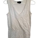 Attention  Sleeveless V-Neck Sweater White Photo 0