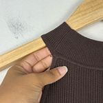 Babaton Sculpt Knit Halter Ribbed Brown Stretch Mini Dress Women’s Sz M Photo 7