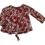 West Kei 3/$15  red floral blouse Photo 0