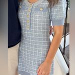 Love Shack Fancy  Sailor Button Plaid Tweed Dress Photo 2