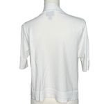 JM Collection  White Gold Tole Hardware Short Sleeved Women’s Cardigan Petite L Photo 3