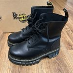 Dr. Martens Audrick 8 eye black leather platform lace up boots booties shoes new Photo 1