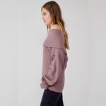 We The Free  Hazy Heart Off The Shoulder Thermal Top in Roan Rouge XS Photo 4