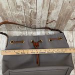 Dooney & Bourke Gray Nylon Drawstring Bucket Shoulder Bag Photo 9