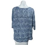Splendid Blue Knit Short Sleeve V Neck Relaxed T Shirt Tee Sweater Top Size S Photo 1