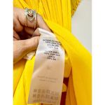 Chloé Chloe Flutter Sleeve Pleated Virgin Wool Midi Dress Truly Yellow Women's 36 / 4 Photo 5