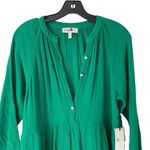 Michael Stars Sona Dress Kelly Green NWTs Gauzy Long Sleeve size XS Double Cloth Photo 4