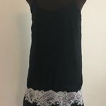 Bobeau Black With Cream Lace Trim Slip Mini Dress Size Small Photo 2