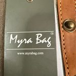 Myra Bag Women's Brown & Cream Weekender Tote with Leather Handles Photo 6