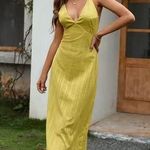 Cupshe  Ayla V-neck Backless Fitted Waisted Cover-up Dress Medium Photo 0