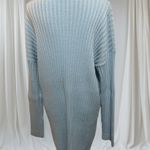 BP NWT . Mock Neck Long Sleeve Cotton Blend Rib Sweater Dress In Blue Cashmere L Photo 7