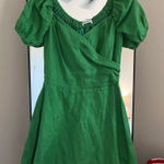 Reformation  Vibrant Green Wrap Dress Photo 0