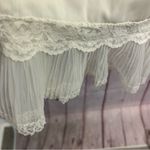 Vintage "Movie Star" white lace pleated midi slip USA made size 34 short nylon Photo 14