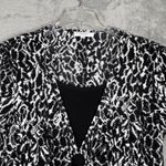 Dressbarn Dress Women's 12 Black White Print Ring Front Pleated Y2k Office Siren Photo 3