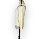 Bobi  Cutout Shoulder Top Women's Medium Cream Long Sleeve Pullover Ribbed Photo 1