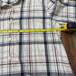 Marine layer Women's  Plaid Button Down L White Blue Red Photo 8