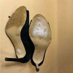 Saks 5th Avenue Saks Fifth Avenue Florelle Black Suede Open Toe Lace Up Bootie Heels Size 6 Photo 5