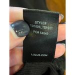 Lulus Mercurio Black Loose Ribbed Drop Shoulder Long Sleeve Top Size S Photo 8