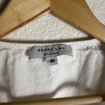 Derek Lam White Poplin Puff Sleeve V-Neck Ruched Tie Crop Top Size US 2 Photo 12